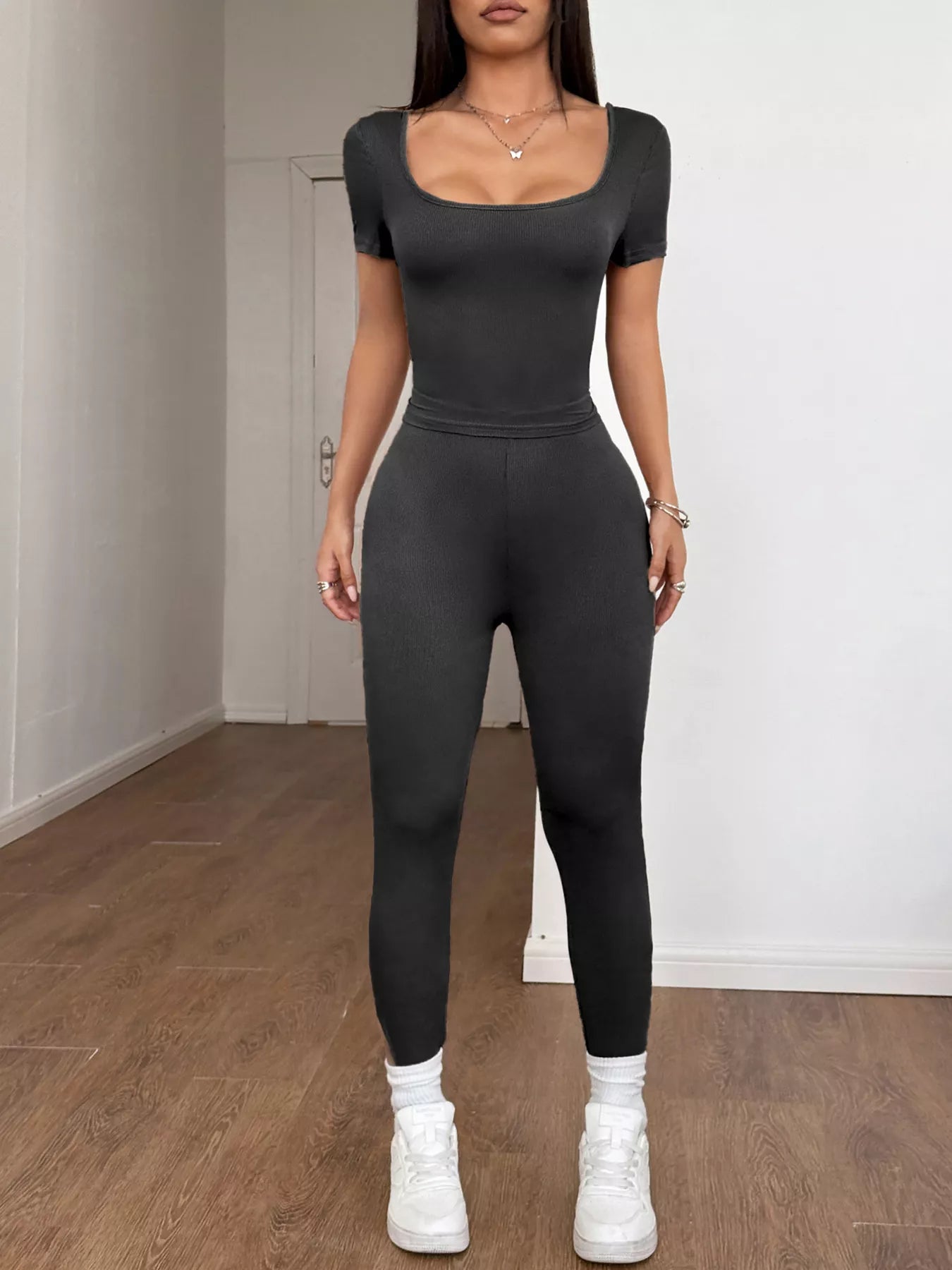 Short Sleeve Top and Leggings Set